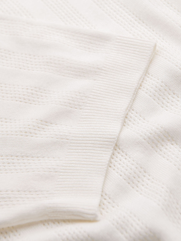 Ombre Clothing Мъжки суитшърт с кръгло деколте и къси ръкави - бял