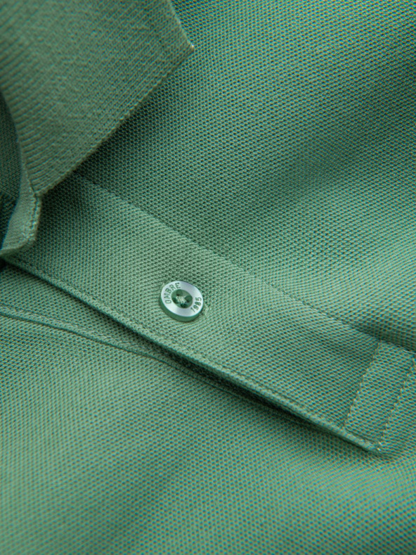 Ombre Clothing Зелена мъжка основна поло тениска Ombre Clothing