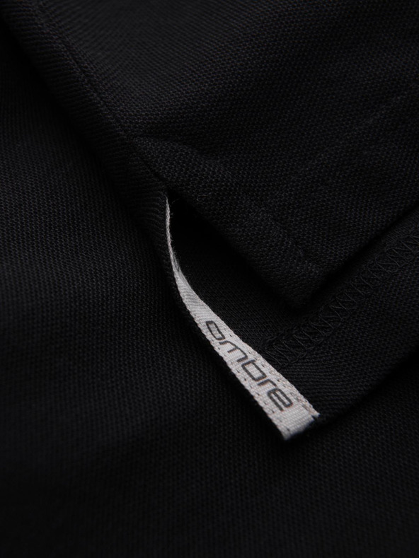 Ombre Clothing Черна мъжка основна поло тениска Ombre Clothing