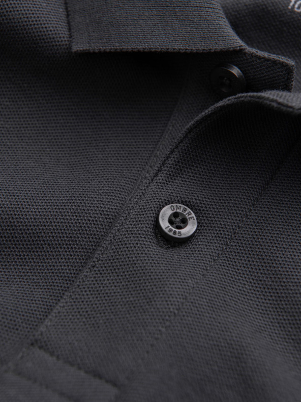 Ombre Clothing Сива мъжка основна поло тениска Ombre Clothing