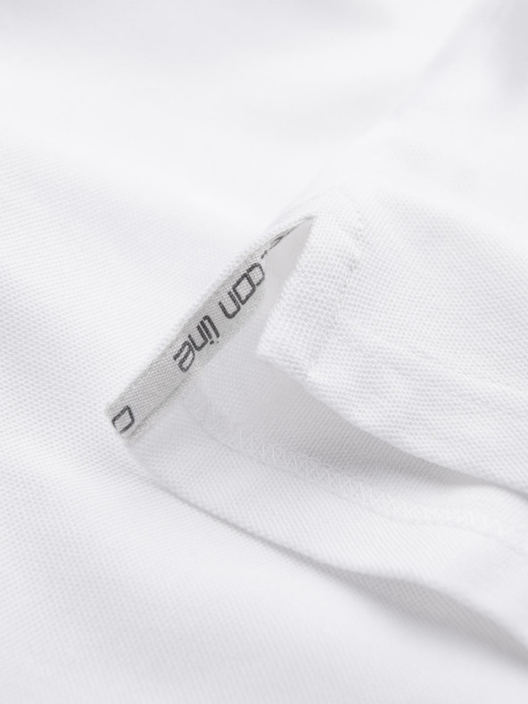 Ombre Clothing Бяла мъжка основна поло риза Ombre Clothing