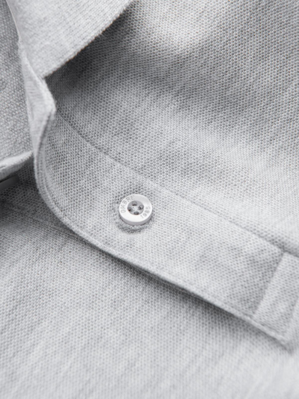 Ombre Clothing Светлосиво мъжко основно поло Ombre Clothing