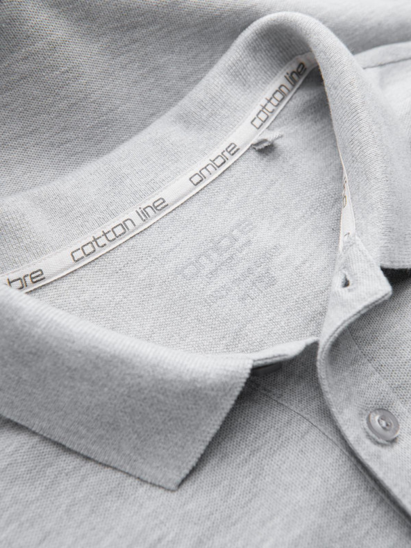 Ombre Clothing Светлосиво мъжко основно поло Ombre Clothing