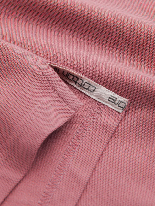 Ombre Clothing Розова мъжка основна поло тениска Ombre Clothing