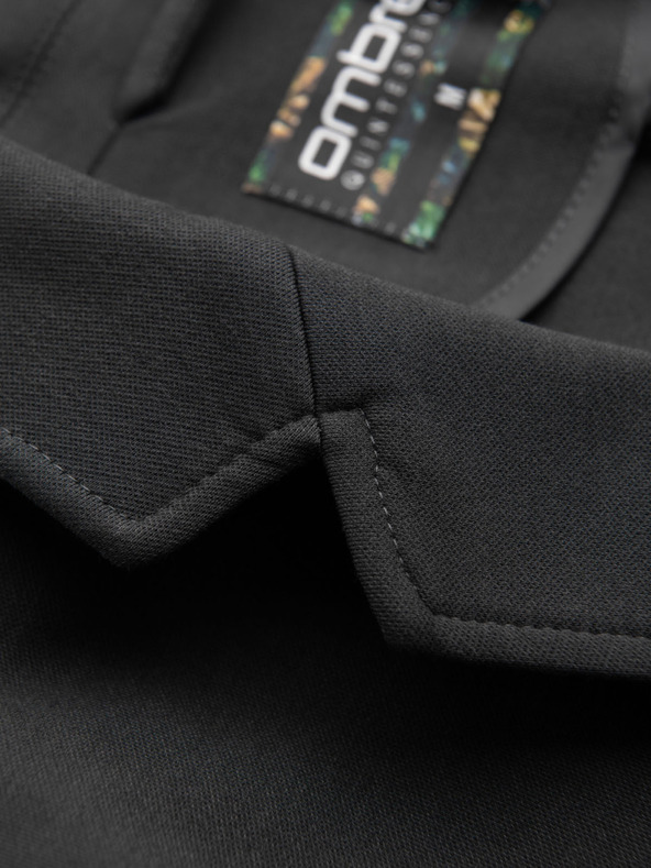 Ombre Clothing Мъжко сиво сако SLIM от фино структуриран плат