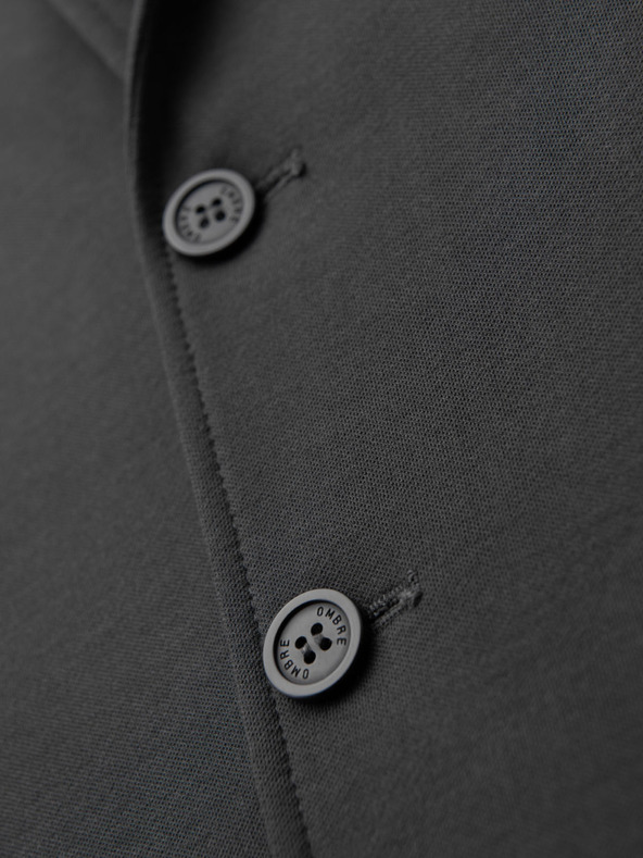 Ombre Clothing Мъжко сиво сако SLIM от фино структуриран плат