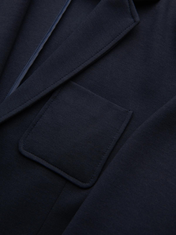 Ombre Clothing Мъжко тъмносиньо сако SLIM от фино структуриран плат