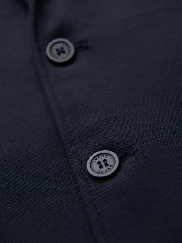 Ombre Clothing Мъжко тъмносиньо сако SLIM от фино структуриран плат