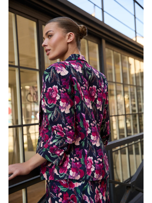 Moodo Синя флорална сако Moodo