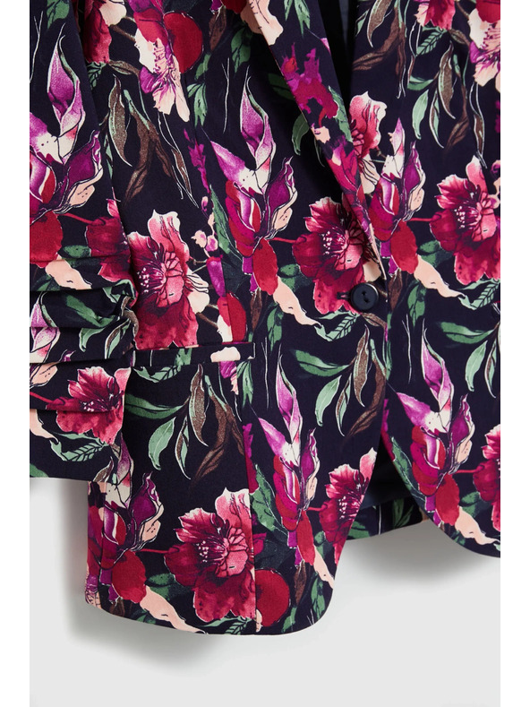 Moodo Синя флорална сако Moodo