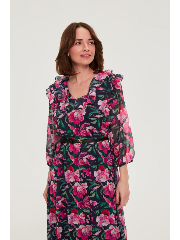 Moodo Тъмносини цветни рокли Moodo