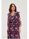 Moodo Тъмносини цветни рокли Moodo