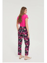 Moodo Панталони с цветя тъмносини Moodo