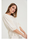 Moodo Риза с буфантни ръкави кремава Moodo