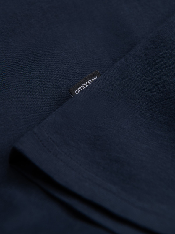 Ombre Clothing Тъмно синя мъжка основна тениска Ombre Clothing