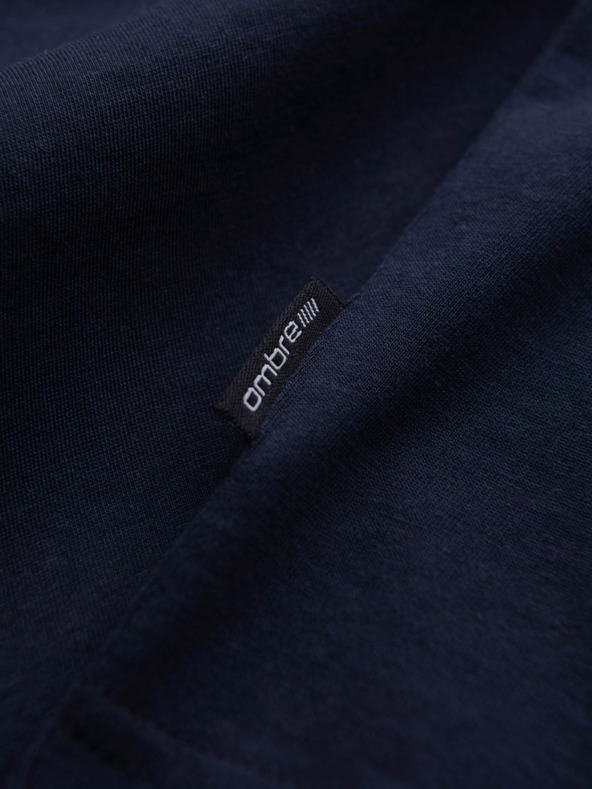 Ombre Clothing Тъмно синя мъжка основна тениска с V-образно деколте Ombre Clothing
