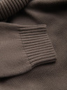 Ombre Clothing Мъжки плетен пуловер Golf - сивокафяв V1 OM-SWTN-0163 Ombre Clothing