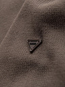 Ombre Clothing Мъжки плетен пуловер Golf - сивокафяв V1 OM-SWTN-0163 Ombre Clothing