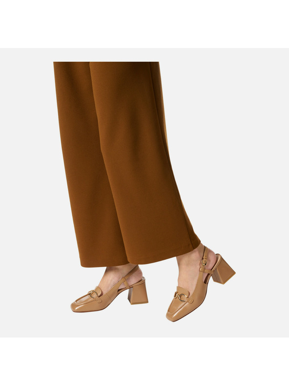 Geox Светлокафяви дамски обувки с висок ток Geox Coronilla