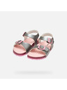 Geox Сребристи детски сандали Geox Adriel Girl