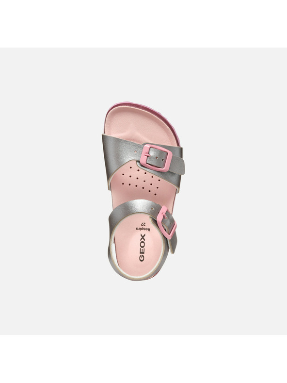 Geox Сребристи детски сандали Geox Adriel Girl