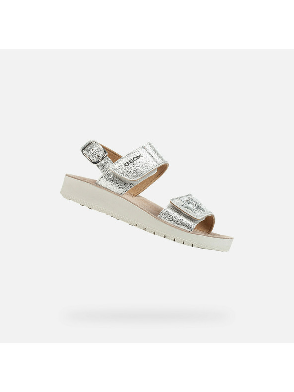 Geox Сребристи детски сандали Geox Sandal Costarei