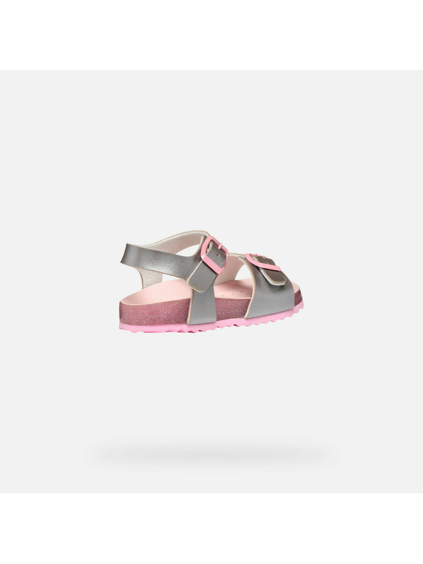 Geox Сребристи детски сандали Geox Adriel Girl