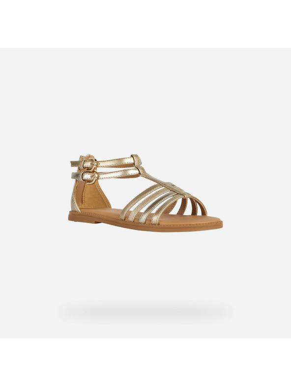 Geox Сребристи детски сандали Geox Sandal Karly Girl