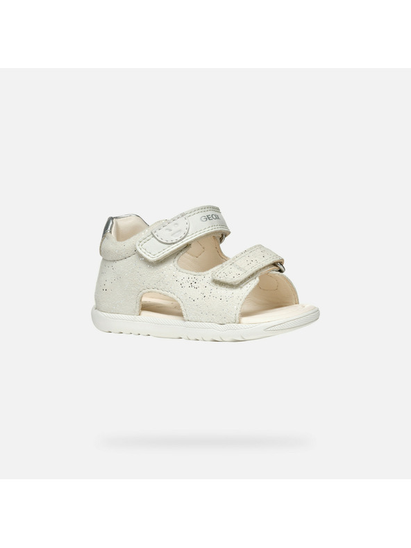 Geox Бели детски сандали за първи стъпки Geox Sandal Macchia Gir