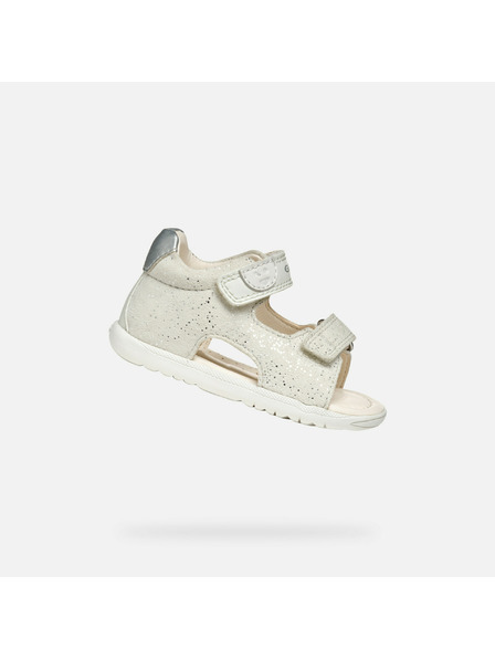 Geox Бели детски сандали за първи стъпки Geox Sandal Macchia Gir