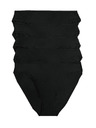 Marks & Spencer Бикини с висока кройка от памук и Lycra®, 5 бр. в опаковка Marks & Spencer черни