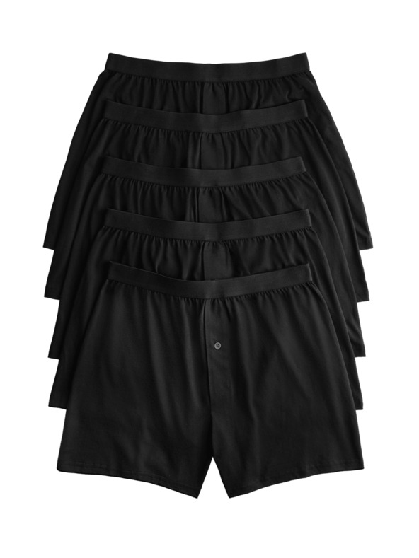 Marks & Spencer Памучни боксерки от трико с технология Cool & Fresh™, 5 броя Marks & Spencer черни