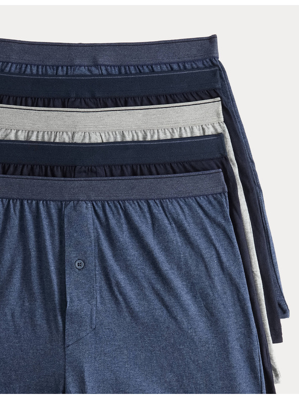 Marks & Spencer Памучни боксерки от трико с технология Cool & Fresh™, 5 бр. Marks & Spencer тъмносини