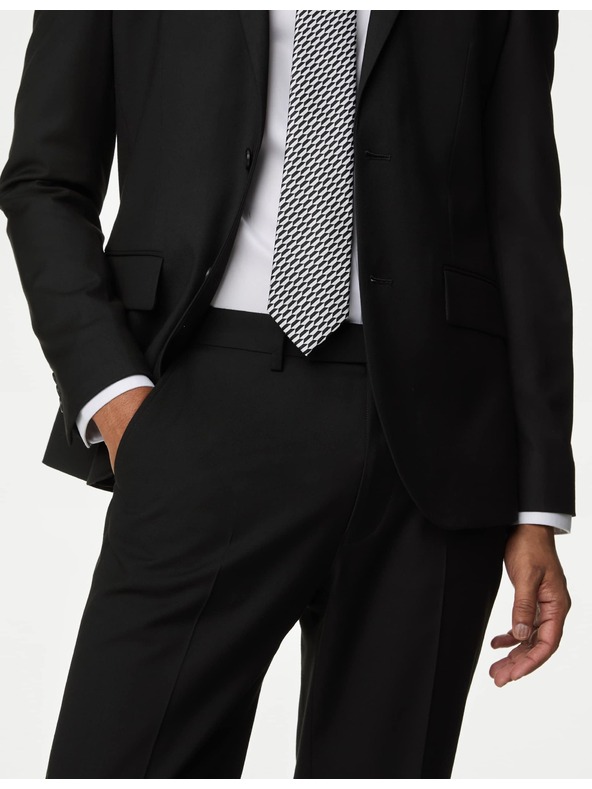 Marks & Spencer Черни мъжки панталони за костюм Marks & Spencer