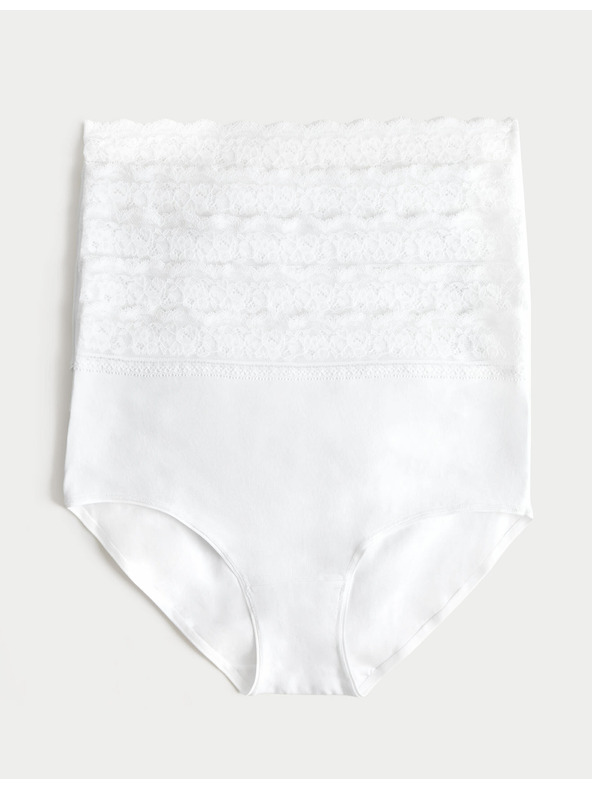 Marks & Spencer Комплект от пет дамски чинота с дантелени детайли в бяло Marks & Spencer