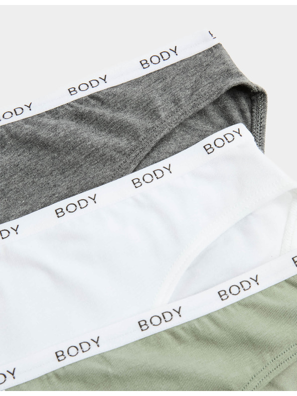 Marks & Spencer Комплект от четири дамски бикини в сиво, бяло и черно Marks & Spencer