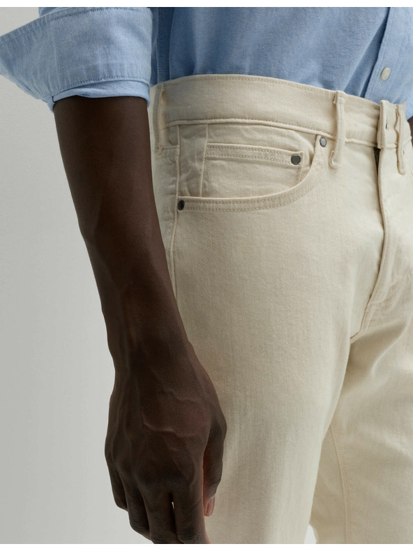 Marks & Spencer Разтегателни дънки с вталена кройка Marks & Spencer в бяло