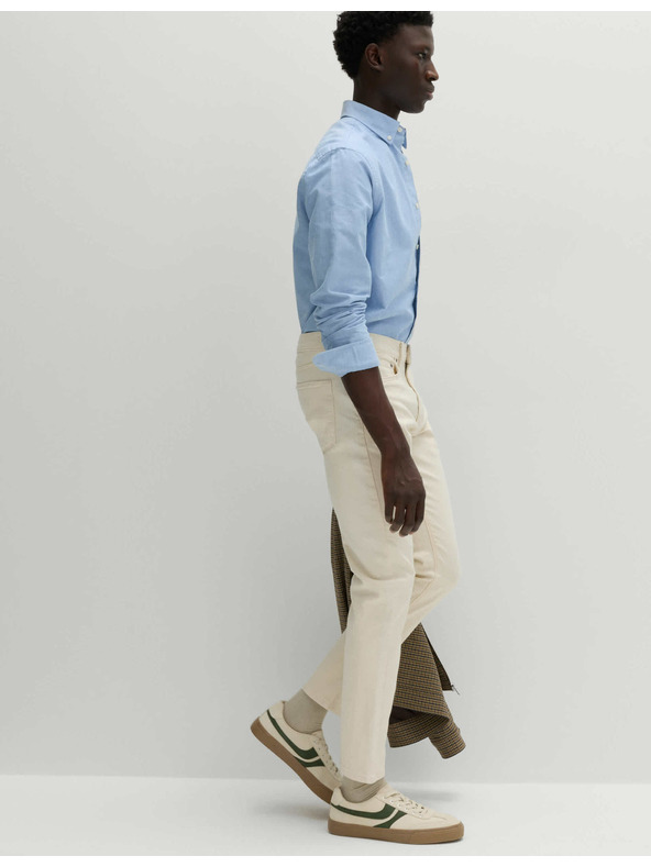 Marks & Spencer Разтегателни дънки с вталена кройка Marks & Spencer в бяло