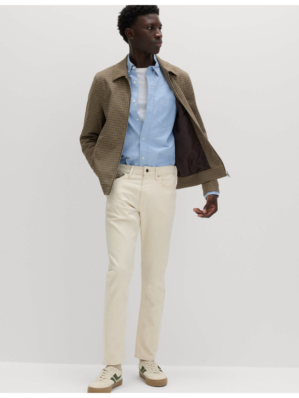 Marks & Spencer Разтегателни дънки с вталена кройка Marks & Spencer в бяло