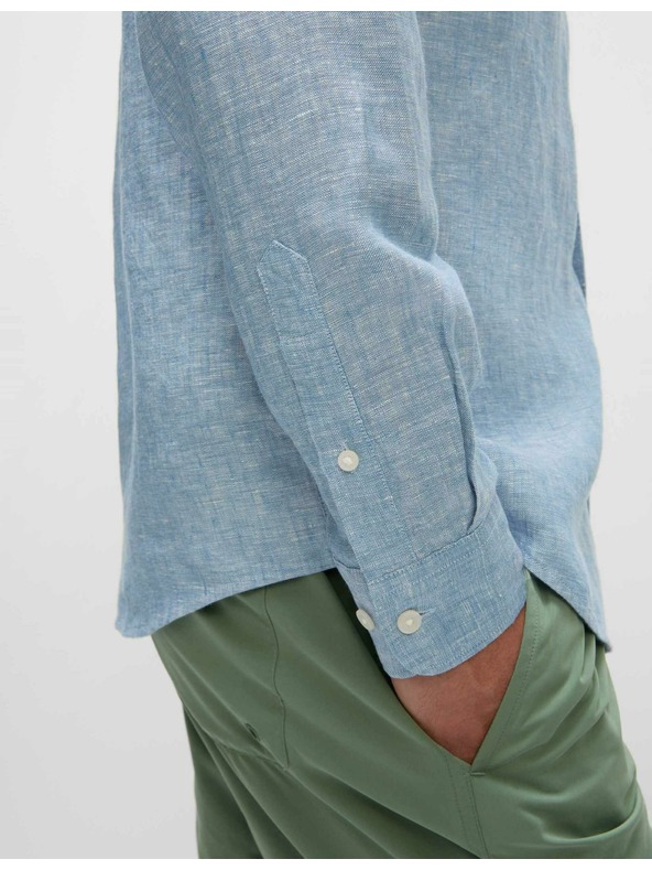 Marks & Spencer Риза от чист лен Marks & Spencer синя