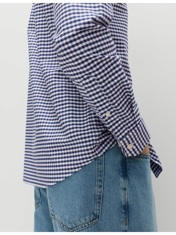 Marks & Spencer Карирана оксфордска риза The Ultimate от чист памук Marks & Spencer тъмносиня