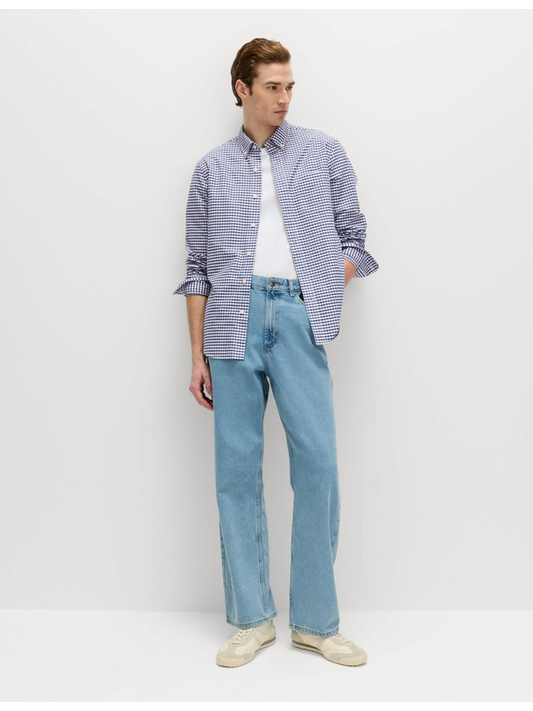 Marks & Spencer Карирана оксфордска риза The Ultimate от чист памук Marks & Spencer тъмносиня