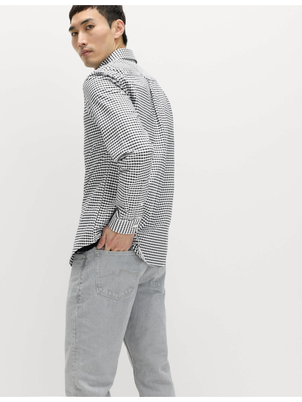 Marks & Spencer Карирана оксфордска риза The Ultimate от чист памук Marks & Spencer черна