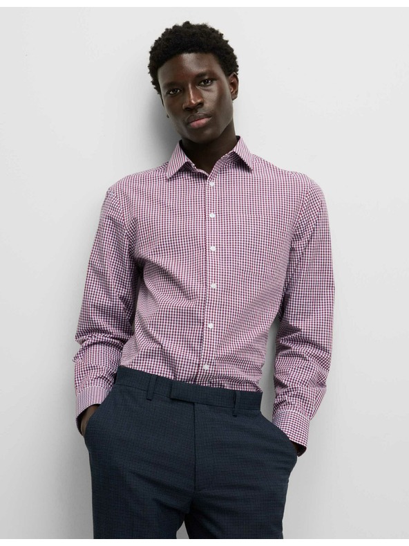 Marks & Spencer Карирани ризи с нормална кройка с лесно гладене, 2 бр. Marks & Spencer в червено