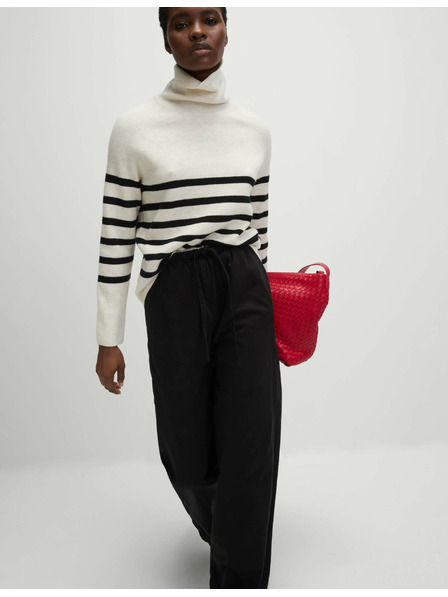 Marks & Spencer Дънкови панталони с широки крачоли, с връзка в талията Marks & Spencer черен