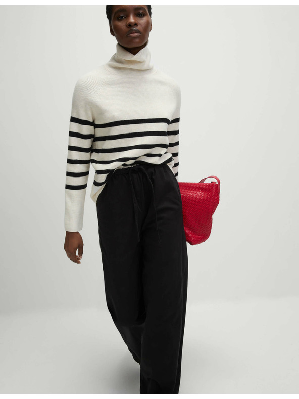 Marks & Spencer Дънкови панталони с широки крачоли, с връзка в талията Marks & Spencer черен