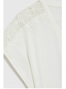 Moodo Блузка с дантела на ръкавите бяла Moodo