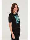 Moodo Тениска с печат черна Moodo