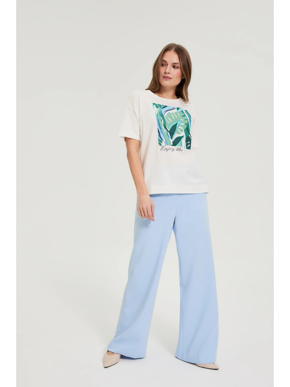 Moodo Бяла тениска с принт Moodo