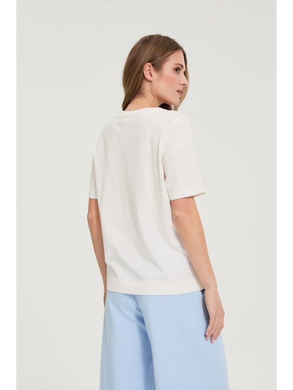 Moodo Бяла тениска с принт Moodo